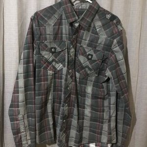 Men’s Affliction long sleeve button up